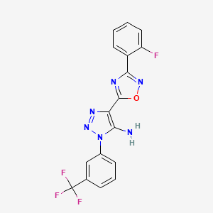 4-[3-(2-fluorophenyl)-1,2,4-oxadiazol-5-yl]-1-[3-(trifluoromethyl)phenyl]-1H-1,2,3-triazol-5-amine