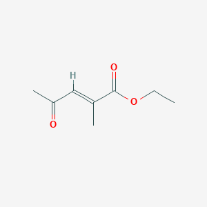 molecular formula C8H12O3 B2713529 Ethyl (2E)-2-methyl-4-oxopent-2-enoate CAS No. 126314-15-6