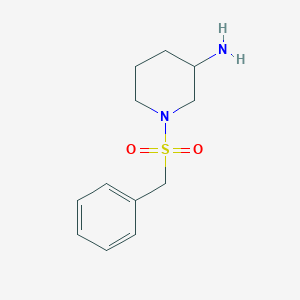 molecular formula C12H18N2O2S B2713533 1-(Phenylmethane)sulfonylpiperidin-3-amine CAS No. 1019527-84-4