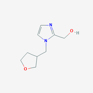 molecular formula C9H14N2O2 B2713549 {1-[(氧杂环戊-3-基)甲基]-1H-咪唑-2-基}甲醇 CAS No. 1936588-39-4