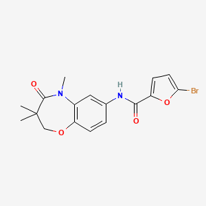 molecular formula C17H17BrN2O4 B2713555 5-溴-N-(3,3,5-三甲基-4-氧代-2,3,4,5-四氢苯并[b][1,4]噁唑-7-基)呋喃-2-甲酰胺 CAS No. 921836-55-7