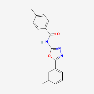 molecular formula C17H15N3O2 B2713563 4-methyl-N-(5-(m-tolyl)-1,3,4-oxadiazol-2-yl)benzamide CAS No. 904032-77-5