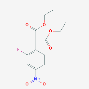 molecular formula C14H16FNO6 B2713583 Diethyl 2-(2-fluoro-4-nitrophenyl)-2-methylmalonate CAS No. 88975-08-0