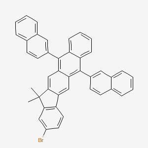 molecular formula C43H29Br B2713589 2-Bromo-13,13-dimethyl-6,11-di(naphthalen-2-yl)-13h-indeno[1,2-b]anthracene CAS No. 1196107-75-1