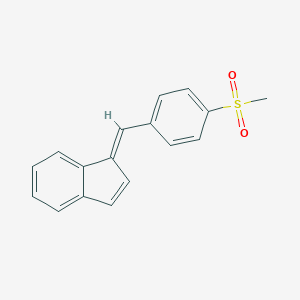 molecular formula C17H14O2S B271360 (1E)-1-[(4-methylsulfonylphenyl)methylene]indene 