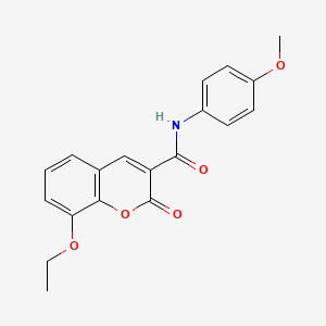 molecular formula C19H17NO5 B2713614 8-乙氧基-N-(4-甲氧基苯基)-2-氧代-2H-香豆素-3-甲酰胺 CAS No. 898479-03-3