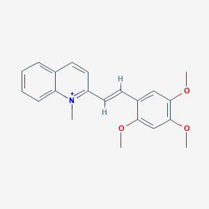 molecular formula C21H22NO3+ B271362 1-Methyl-2-[2-(2,4,5-trimethoxyphenyl)vinyl]quinolinium 