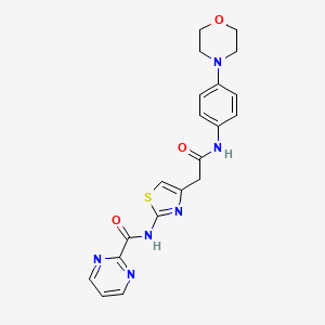 molecular formula C20H20N6O3S B2713621 N-(4-(N-(2-羟基-2-(噻吩-2-基)乙基)磺酰基)苯基)乙酰胺 CAS No. 1286705-33-6