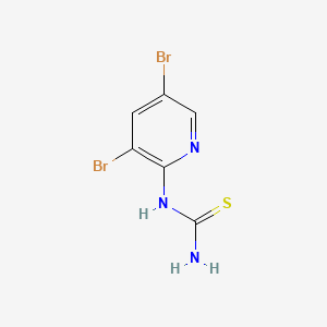 molecular formula C6H5Br2N3S B2713623 ((1R,5S)-3-(甲磺酰基)-8-氮杂双环[3.2.1]辛烷-8-基)(3-(三氟甲基)苯基)甲酮 CAS No. 31545-35-4