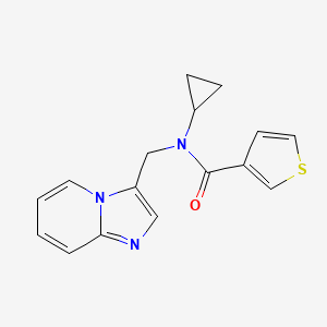 molecular formula C16H15N3OS B2713630 N-环丙基-N-(咪唑[1,2-a]吡啶-3-基甲基)噻吩-3-甲酰胺 CAS No. 1448028-40-7