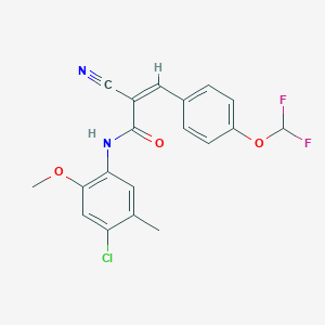 (Z)-N-(4-Chloro-2-methoxy-5-methylphenyl)-2-cyano-3-[4-(difluoromethoxy)phenyl]prop-2-enamide