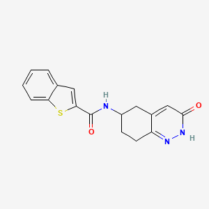 molecular formula C17H15N3O2S B2713661 N-(3-oxo-2,3,5,6,7,8-hexahydrocinnolin-6-yl)benzo[b]thiophene-2-carboxamide CAS No. 1904304-96-6
