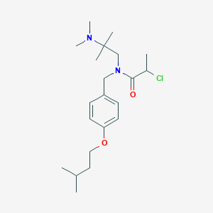 2-Chloro-N-[2-(dimethylamino)-2-methylpropyl]-N-[[4-(3-methylbutoxy)phenyl]methyl]propanamide