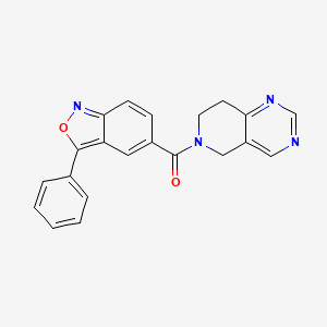 molecular formula C21H16N4O2 B2713670 (7,8-dihydropyrido[4,3-d]pyrimidin-6(5H)-yl)(3-phenylbenzo[c]isoxazol-5-yl)methanone CAS No. 1798040-44-4
