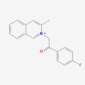 molecular formula C18H15FNO+ B271368 2-[2-(4-Fluorophenyl)-2-oxoethyl]-3-methylisoquinolinium 