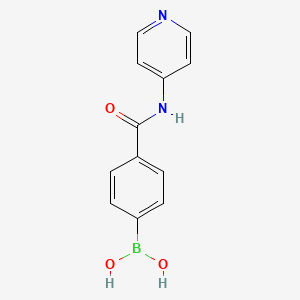 molecular formula C12H11BN2O3 B2713687 4-(4-吡啶基甲酰)苯硼酸 CAS No. 874460-07-8