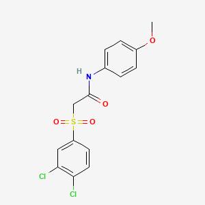 molecular formula C15H13Cl2NO4S B2713726 2-[(3,4-dichlorophenyl)sulfonyl]-N-(4-methoxyphenyl)acetamide CAS No. 339097-39-1