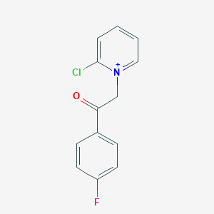 molecular formula C13H10ClFNO+ B271373 2-Chloro-1-[2-(4-fluorophenyl)-2-oxoethyl]pyridinium 