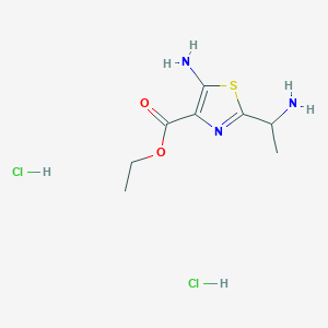Ethyl 5-amino-2-(1-aminoethyl)-1,3-thiazole-4-carboxylate dihydrochloride