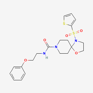 N-(2-phenoxyethyl)-4-(thiophen-2-ylsulfonyl)-1-oxa-4,8-diazaspiro[4.5]decane-8-carboxamide