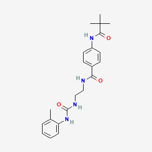 4-pivalamido-N-(2-(3-(o-tolyl)ureido)ethyl)benzamide