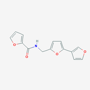 molecular formula C14H11NO4 B2713736 N-({[2,3'-联呋]-5-基}甲基)呋喃-2-甲酰胺 CAS No. 2097899-67-5