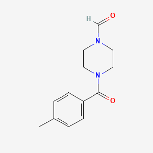 molecular formula C13H16N2O2 B2713739 4-(4-Methylbenzoyl)-1-piperazinecarbaldehyde CAS No. 57238-80-9