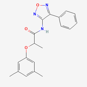 molecular formula C19H19N3O3 B2713742 2-(3,5-dimethylphenoxy)-N-(4-phenyl-1,2,5-oxadiazol-3-yl)propanamide CAS No. 874129-30-3