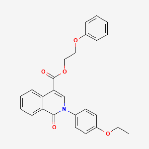 molecular formula C26H23NO5 B2713744 2-Phenoxyethyl 2-(4-ethoxyphenyl)-1-oxo-1,2-dihydroisoquinoline-4-carboxylate CAS No. 1030096-13-9