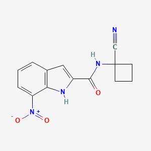 molecular formula C14H12N4O3 B2713752 N-(1-cyanocyclobutyl)-7-nitro-1H-indole-2-carboxamide CAS No. 1355517-10-0