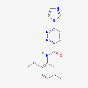 molecular formula C16H15N5O2 B2713764 6-(1H-咪唑-1-基)-N-(2-甲氧基-5-甲基苯基)吡啶-3-甲酰胺 CAS No. 1396792-69-0