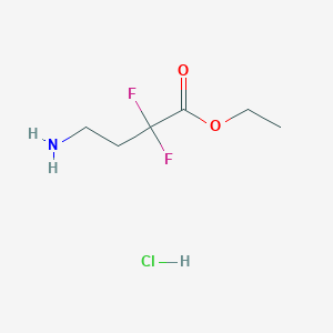 molecular formula C6H12ClF2NO2 B2713773 Ethyl 4-amino-2,2-difluorobutanoate HCl CAS No. 2243512-15-2