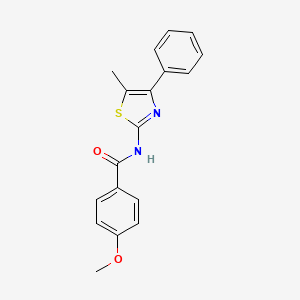 molecular formula C18H16N2O2S B2713775 4-methoxy-N-(5-methyl-4-phenyl-1,3-thiazol-2-yl)benzamide CAS No. 318513-40-5