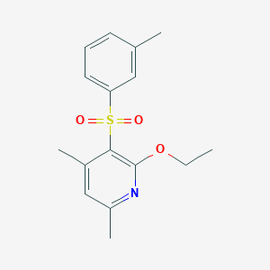 molecular formula C16H19NO3S B2713776 2-Ethoxy-4,6-dimethyl-3-[(3-methylphenyl)sulfonyl]pyridine CAS No. 866143-08-0