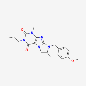 6-[(4-Methoxyphenyl)methyl]-4,7-dimethyl-2-propylpurino[7,8-a]imidazole-1,3-dione