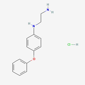 molecular formula C14H17ClN2O B2713792 N1-(4-苯氧基苯基)乙烷-1,2-二胺盐酸盐 CAS No. 1225338-02-2