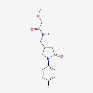 N-((1-(4-fluorophenyl)-5-oxopyrrolidin-3-yl)methyl)-2-methoxyacetamide