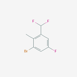 molecular formula C8H6BrF3 B2713806 1-Bromo-3-(difluoromethyl)-5-fluoro-2-methylbenzene CAS No. 2092394-50-6