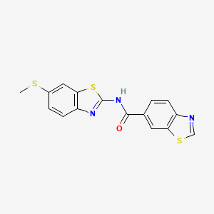 N-(6-(methylthio)benzo[d]thiazol-2-yl)benzo[d]thiazole-6-carboxamide