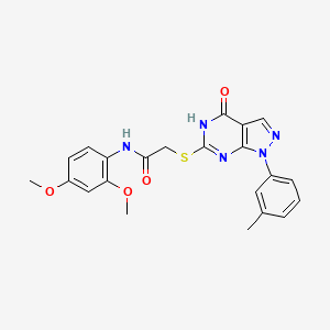 N-(2,4-dimethoxyphenyl)-2-((4-hydroxy-1-(m-tolyl)-1H-pyrazolo[3,4-d]pyrimidin-6-yl)thio)acetamide