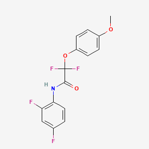 molecular formula C15H11F4NO3 B2713824 N-(2,4-二氟苯基)-2,2-二氟-2-(4-甲氧基苯氧基)乙酰胺 CAS No. 303150-81-4