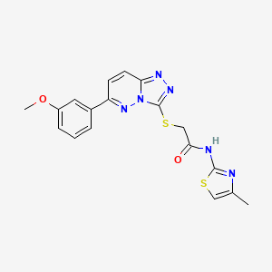 2-((6-(3-methoxyphenyl)-[1,2,4]triazolo[4,3-b]pyridazin-3-yl)thio)-N-(4-methylthiazol-2-yl)acetamide