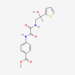 molecular formula C17H18N2O5S B2713832 甲基 4-(2-((2-羟基-2-(噻吩-2-基)丙基)氨基)-2-氧代乙酰胺基)苯甲酸酯 CAS No. 1351605-03-2