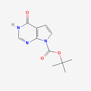 molecular formula C11H13N3O3 B2713838 叔丁基 4-氧代-3H-吡咯并[2,3-D]嘧啶-7-甲酸酯 CAS No. 1820739-67-0