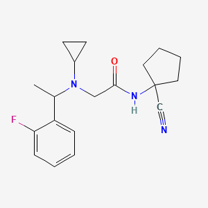molecular formula C19H24FN3O B2713839 N-(1-cyanocyclopentyl)-2-{cyclopropyl[1-(2-fluorophenyl)ethyl]amino}acetamide CAS No. 1240900-77-9