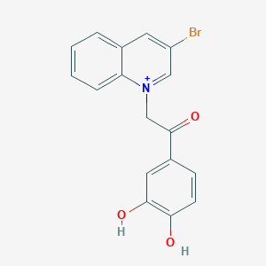 3-Bromo-1-[2-(3,4-dihydroxyphenyl)-2-oxoethyl]quinolinium
