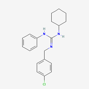 molecular formula C20H24ClN3 B2713846 N-(4-chlorobenzyl)-N'-cyclohexyl-N''-phenylguanidine CAS No. 338414-75-8