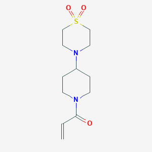 molecular formula C12H20N2O3S B2713848 1-[4-(1,1-Dioxo-1,4-thiazinan-4-yl)piperidin-1-yl]prop-2-en-1-one CAS No. 2109141-09-3