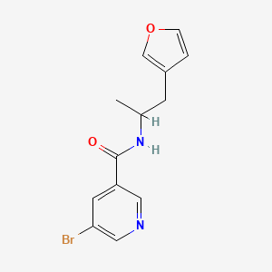 molecular formula C13H13BrN2O2 B2713852 5-bromo-N-(1-(furan-3-yl)propan-2-yl)nicotinamide CAS No. 1795415-41-6