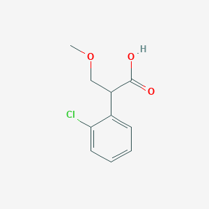 molecular formula C10H11ClO3 B2713853 2-(2-Chlorophenyl)-3-methoxypropanoic acid CAS No. 1565472-83-4